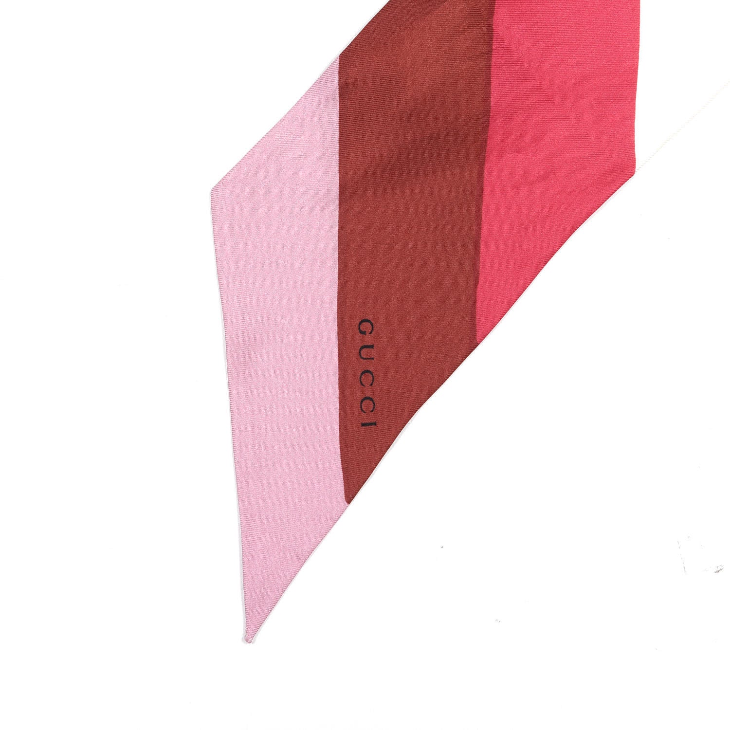 Gucci Silk Twill Stripe Neck Bow Scarf Multicolor 2 of 3