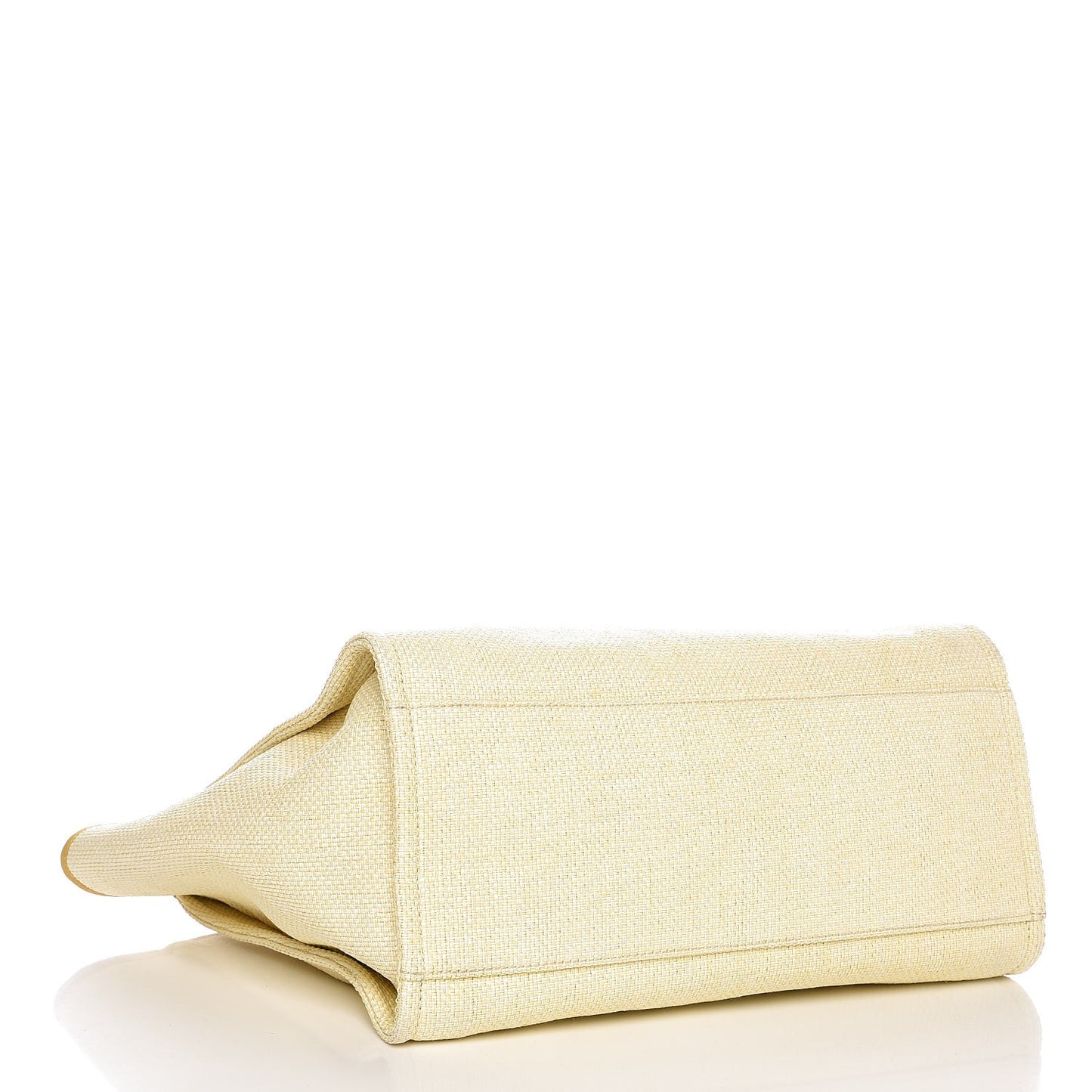 Woven Straw Raffia Large Deauville Tote Yellow