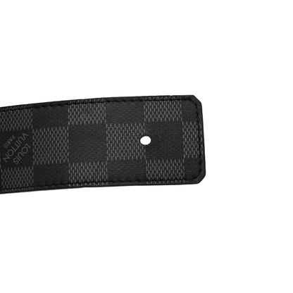 Louis Vuitton Damier Graphite Damier Infini 40mm LV Initiales Reversible Belt Onyx Black 90 36 7 of 8