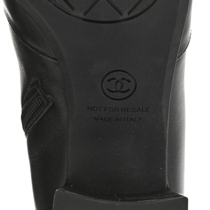 Chanel Stretch Lambskin Cap Toe CC Short Boots 39 Black 8 of 9