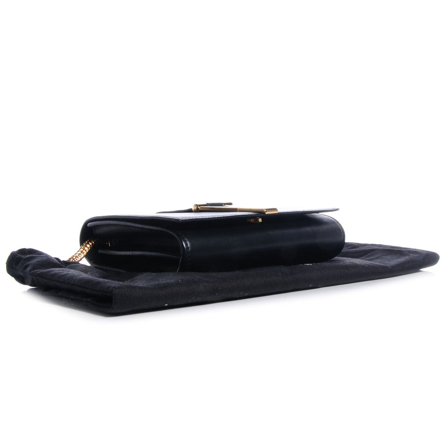 Calfskin Mini Y Ligne Crossbody Pochette Bag Black