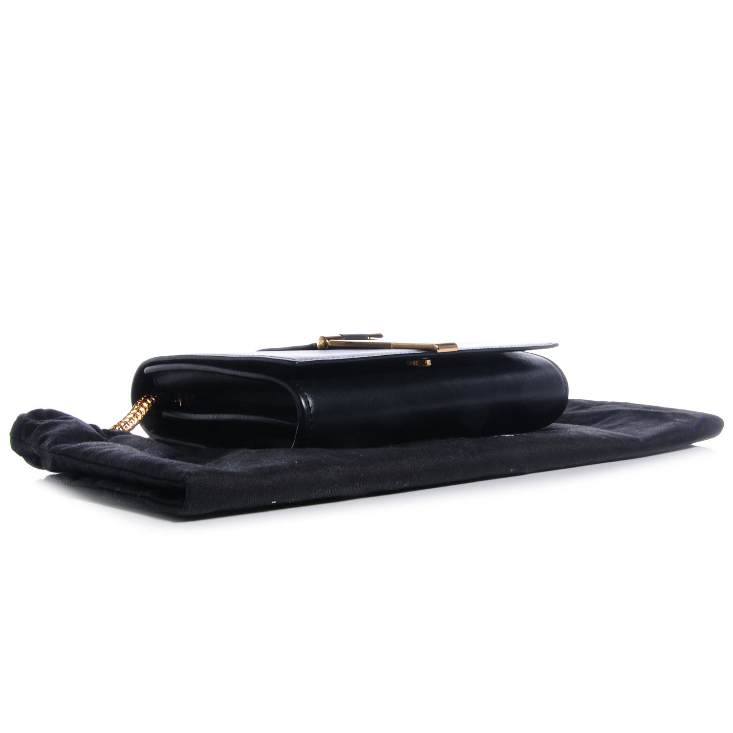 Saint Laurent Calfskin Mini Y Ligne Crossbody Pochette Bag Black 4 of 9