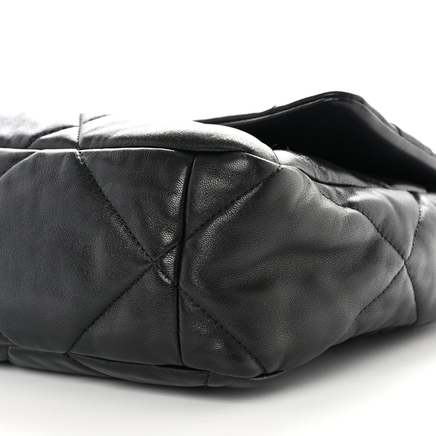 Lambskin Quilted Large Chanel 19 Flap Black