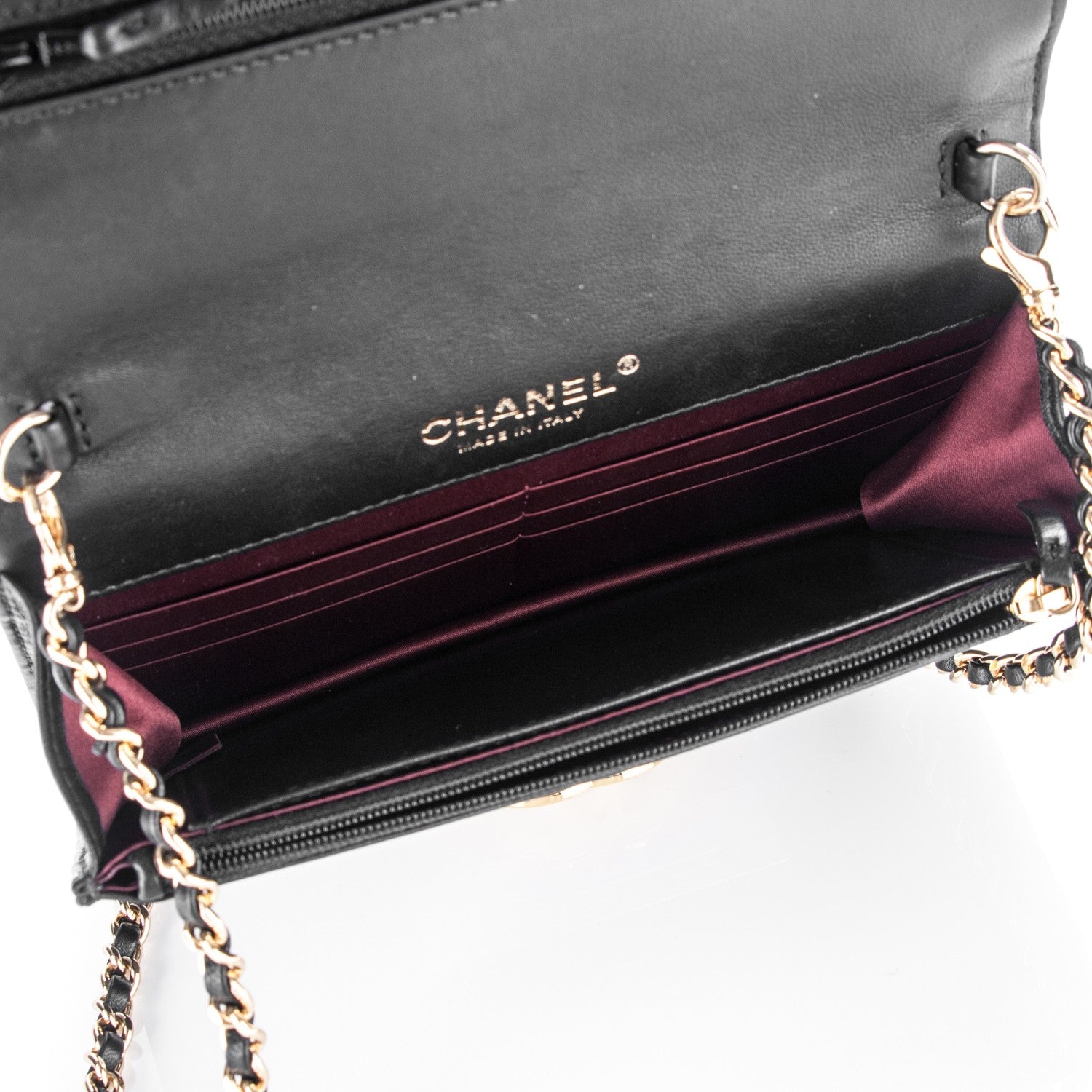 Chanel Lambskin Quilted Golden Class Wallet on Chain WOC Black 5 of 7