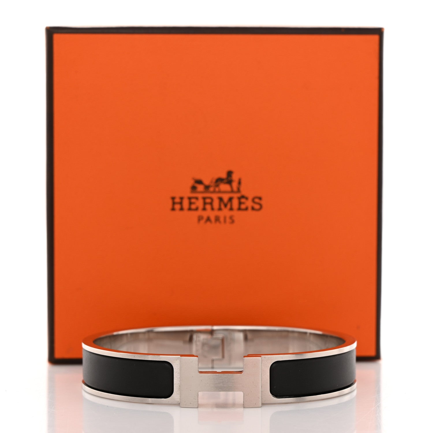 Hermes Enamel Narrow Clic Clac H Bracelet PM Black 5 of 5
