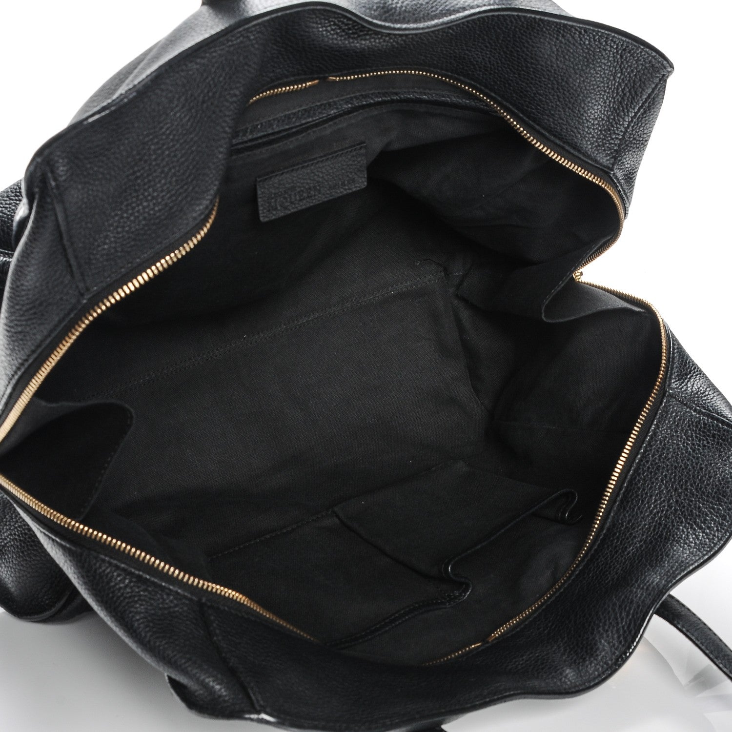 Alexander McQueen Pebbled Calfskin Large Skull Padlock Zip Around Tote Black 5 of 8
