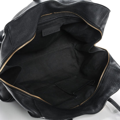 Alexander McQueen Pebbled Calfskin Large Skull Padlock Zip Around Tote Black 5 of 8