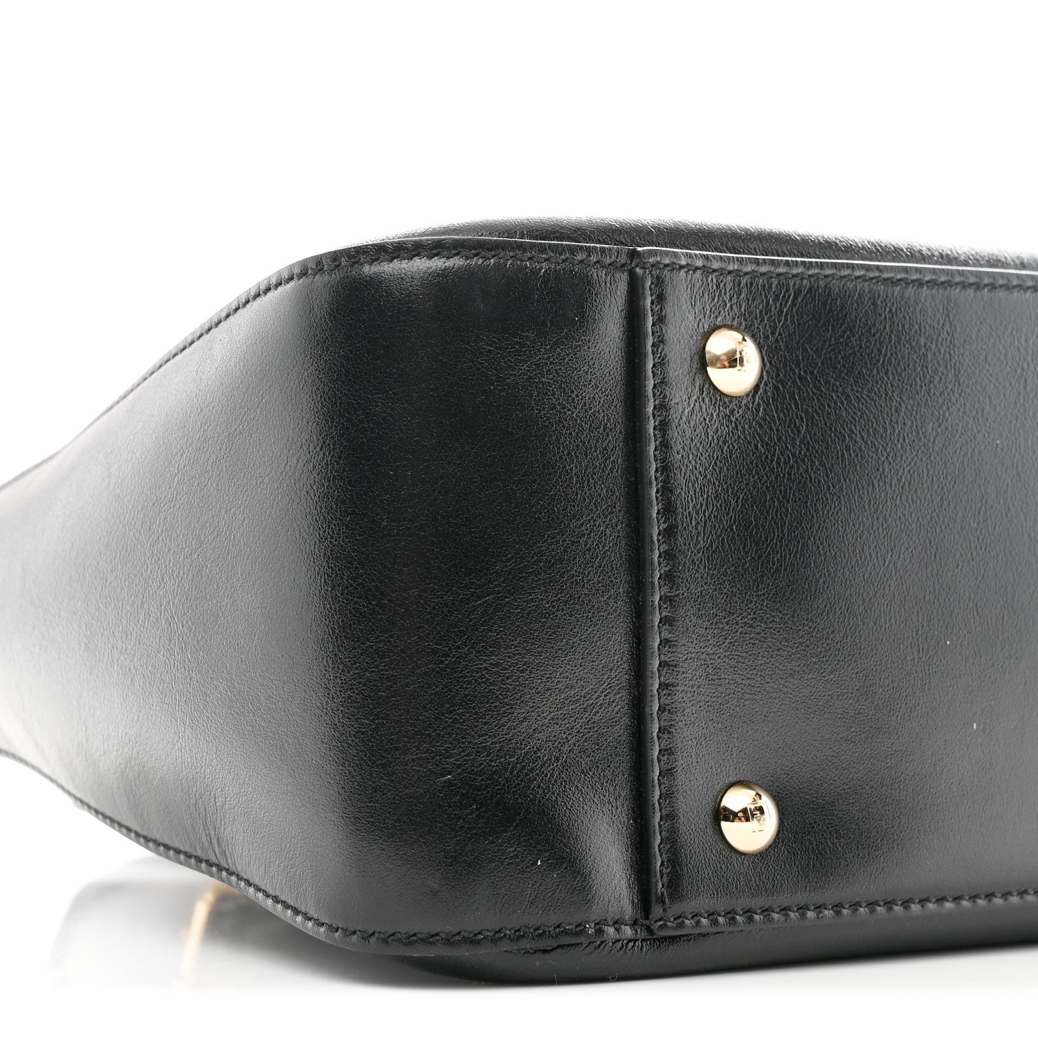 Fendi Vitello Glacier Small FF Tote Black 9 of 10