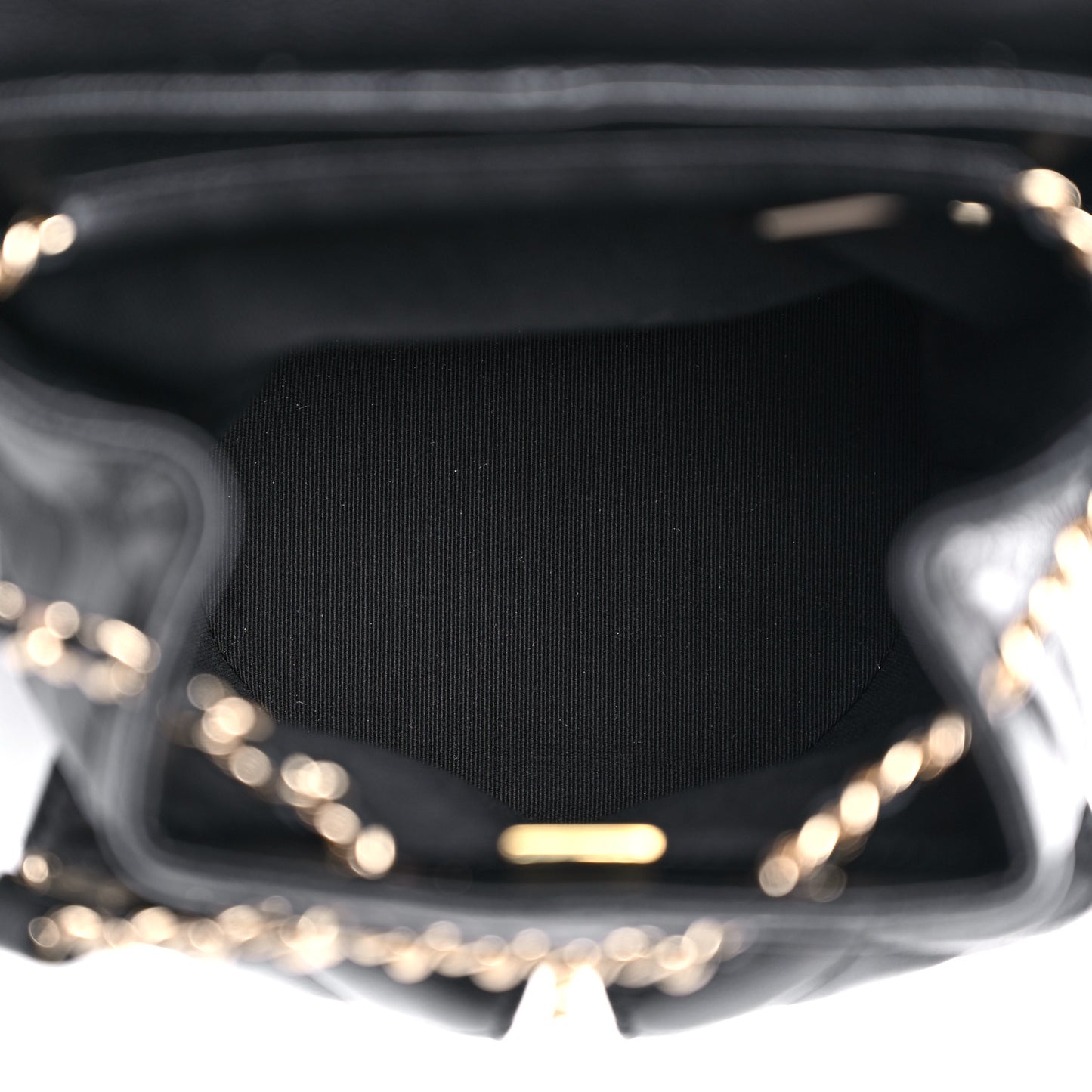 Caviar Quilted Pockets Backpack Black