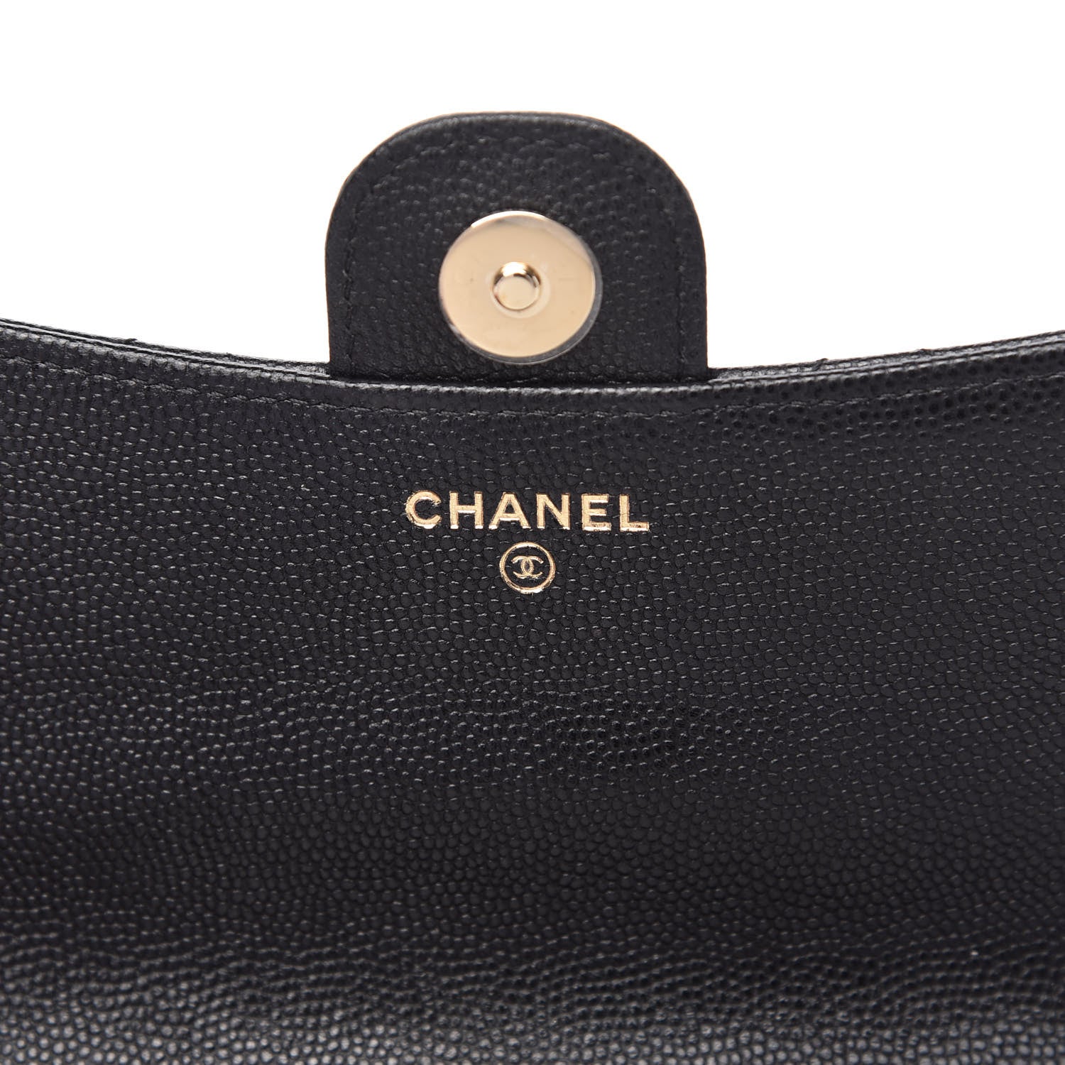 Chanel Caviar Quilted Flap Phone Holder With Chain Black 8 of 12