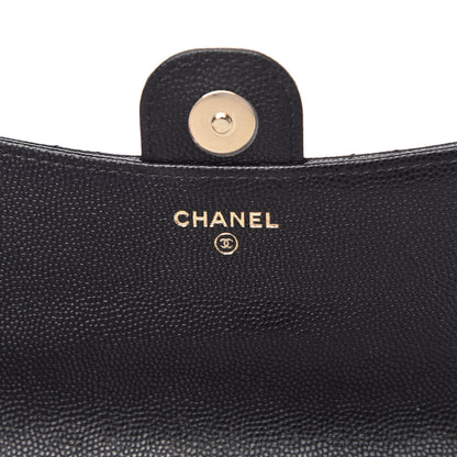 Chanel Caviar Quilted Flap Phone Holder With Chain Black 8 of 12
