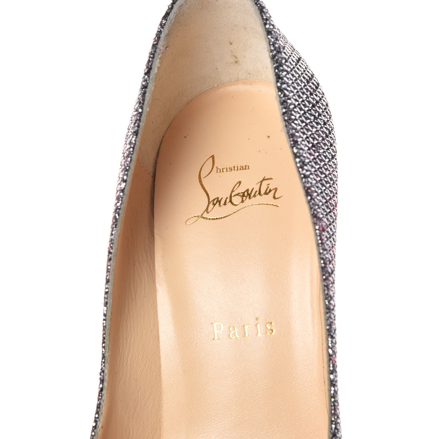 Christian Louboutin Glitter Diams Pigalle Follies 100 Pumps 40 Antic Silver 7 of 8