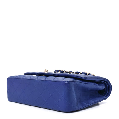 Chanel Lambskin Quilted Medium Double Flap Blue 10 of 13