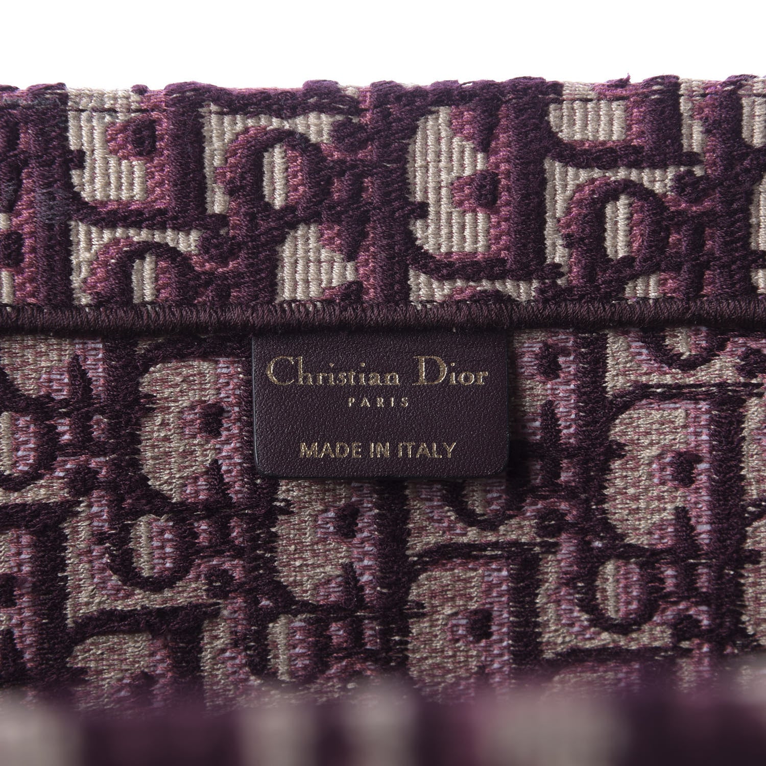 Christian Dior Oblique Large Book Tote Burgundy Multicolor 8 of 9