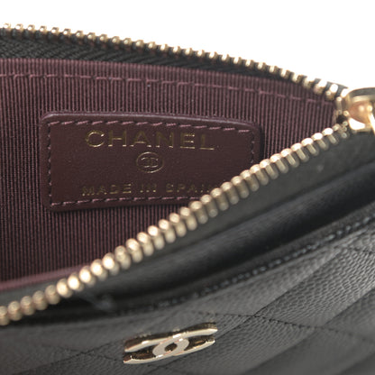 Chanel Caviar Quilted CC Zip Card Holder Black 6 of 8