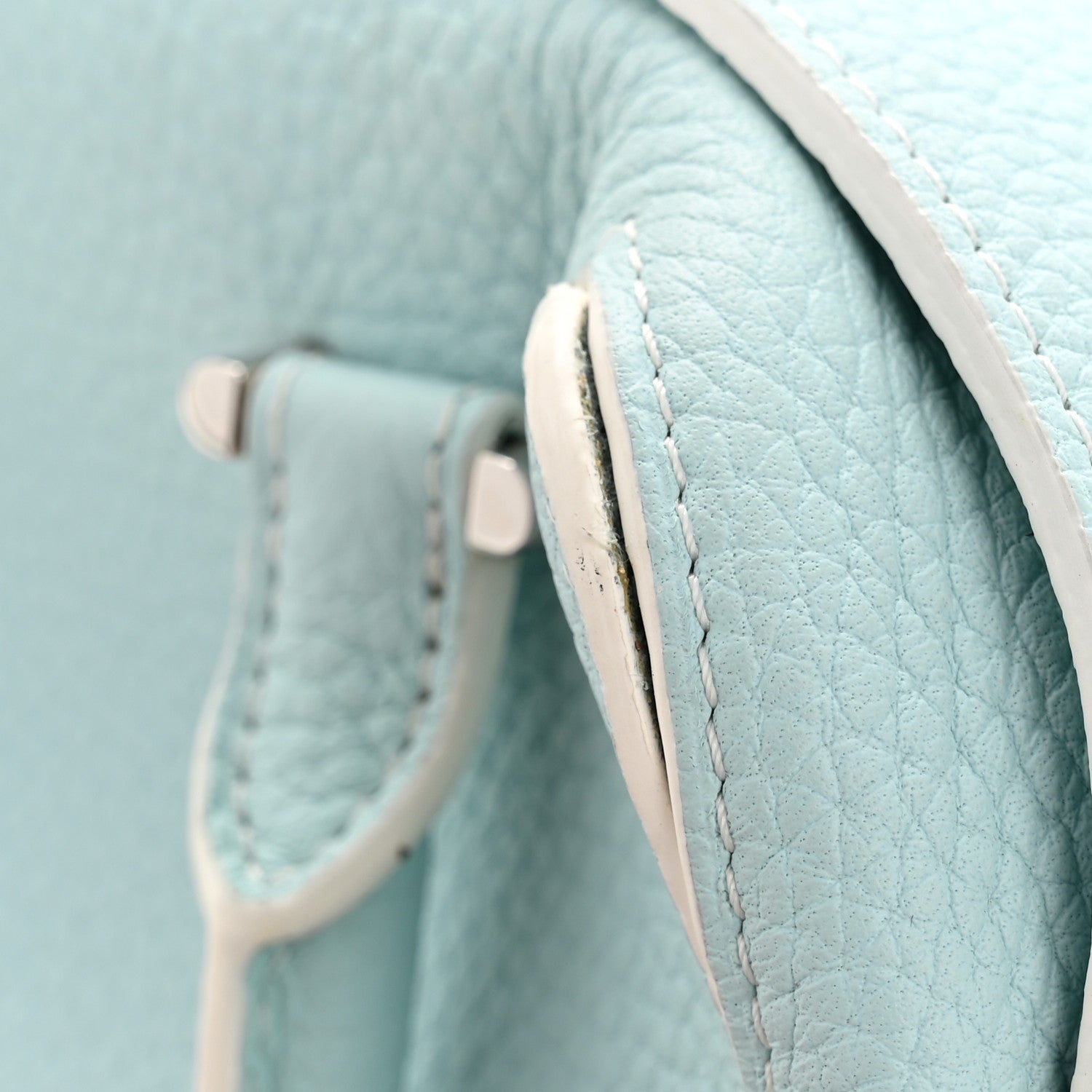 Delvaux Taurillon Soft Mini Cool Box Satchel Light Blue 13 of 13