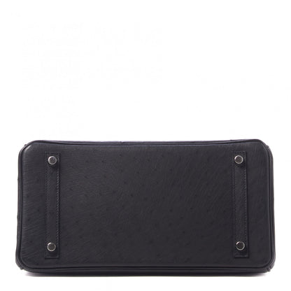 Hermes Ostrich Birkin 30 Black 6 of 33