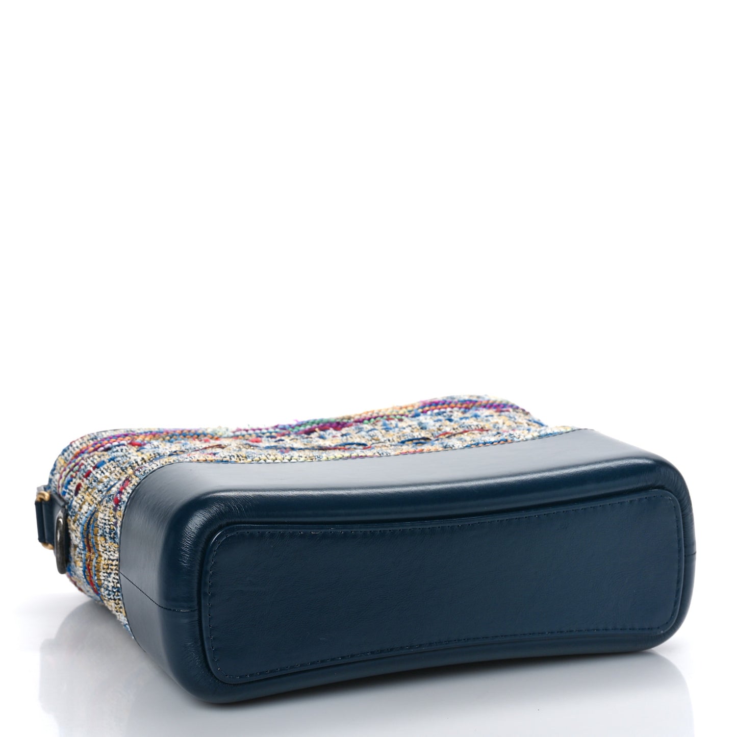 Tweed Calfskin Quilted Medium Gabrielle Hobo Navy