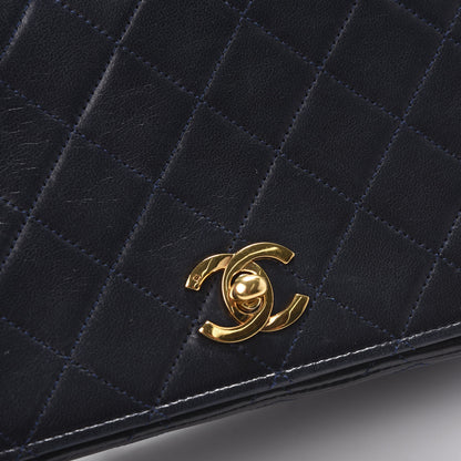 Chanel Lambskin Quilted Small Single Flap Navy 11 of 11
