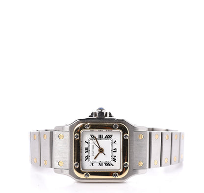 Cartier Stainless Steel 18K Yellow Gold 24mm Santos De Cartier Galbee Automatic Watch 3 of 7