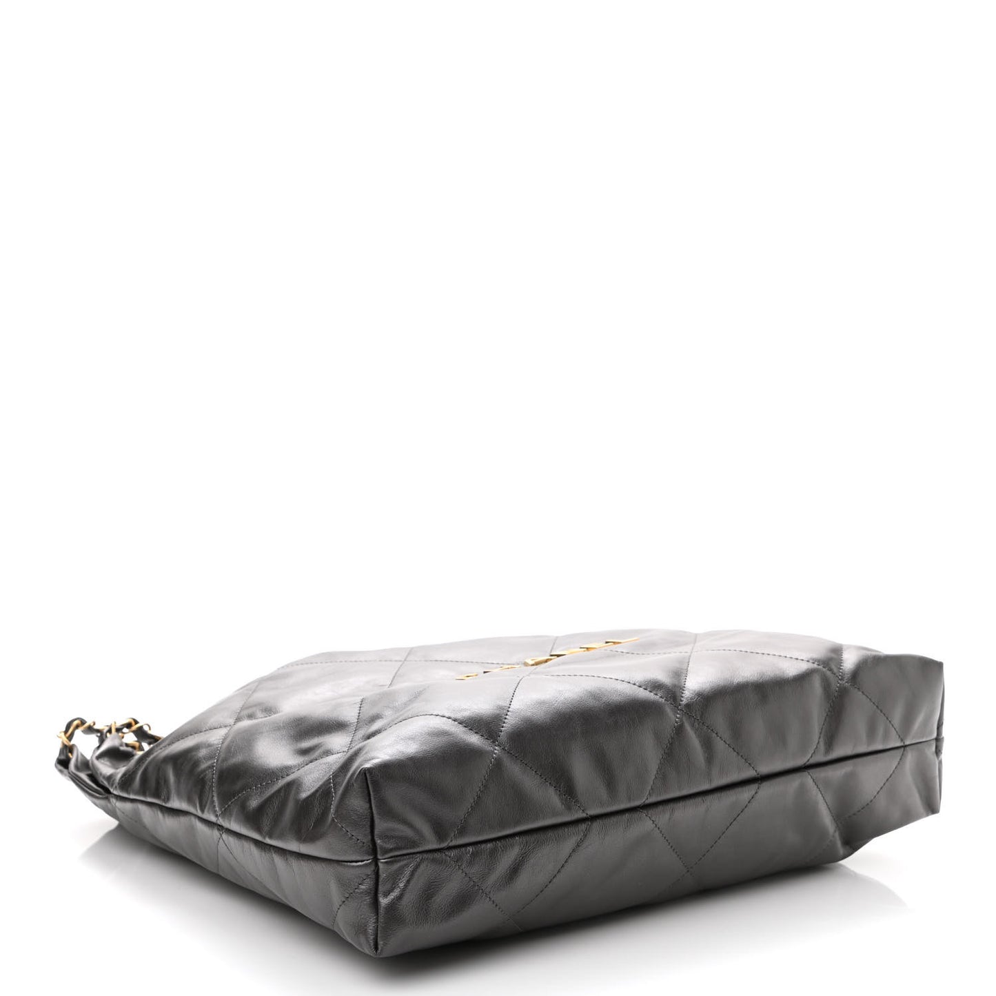 Metallic Calfskin Quilted Small Chanel 22 Ruthenium