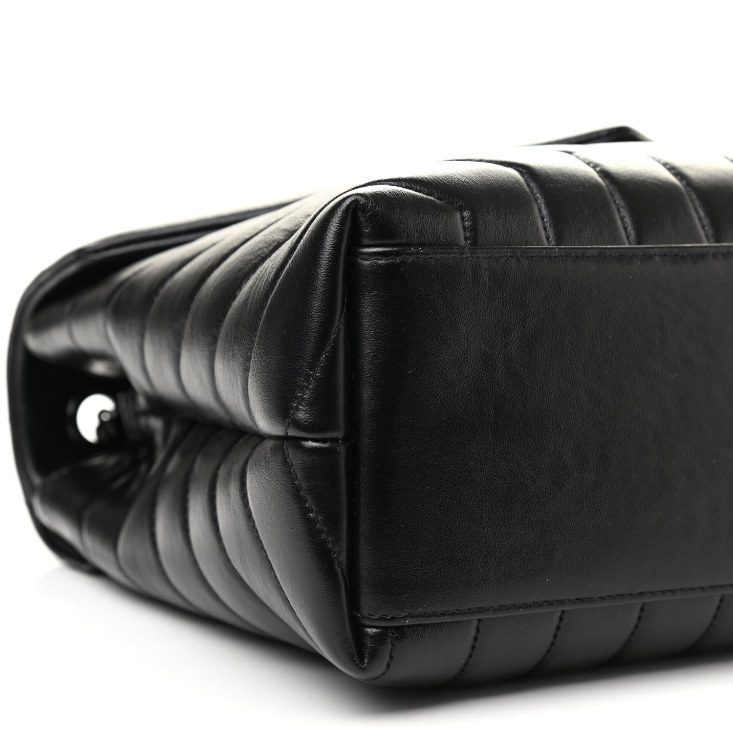 Saint Laurent Calfskin Y Quilted Monogram Medium Loulou Chain Satchel Black 8 of 9