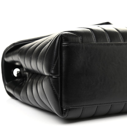 Saint Laurent Calfskin Y Quilted Monogram Medium Loulou Chain Satchel Black 8 of 9