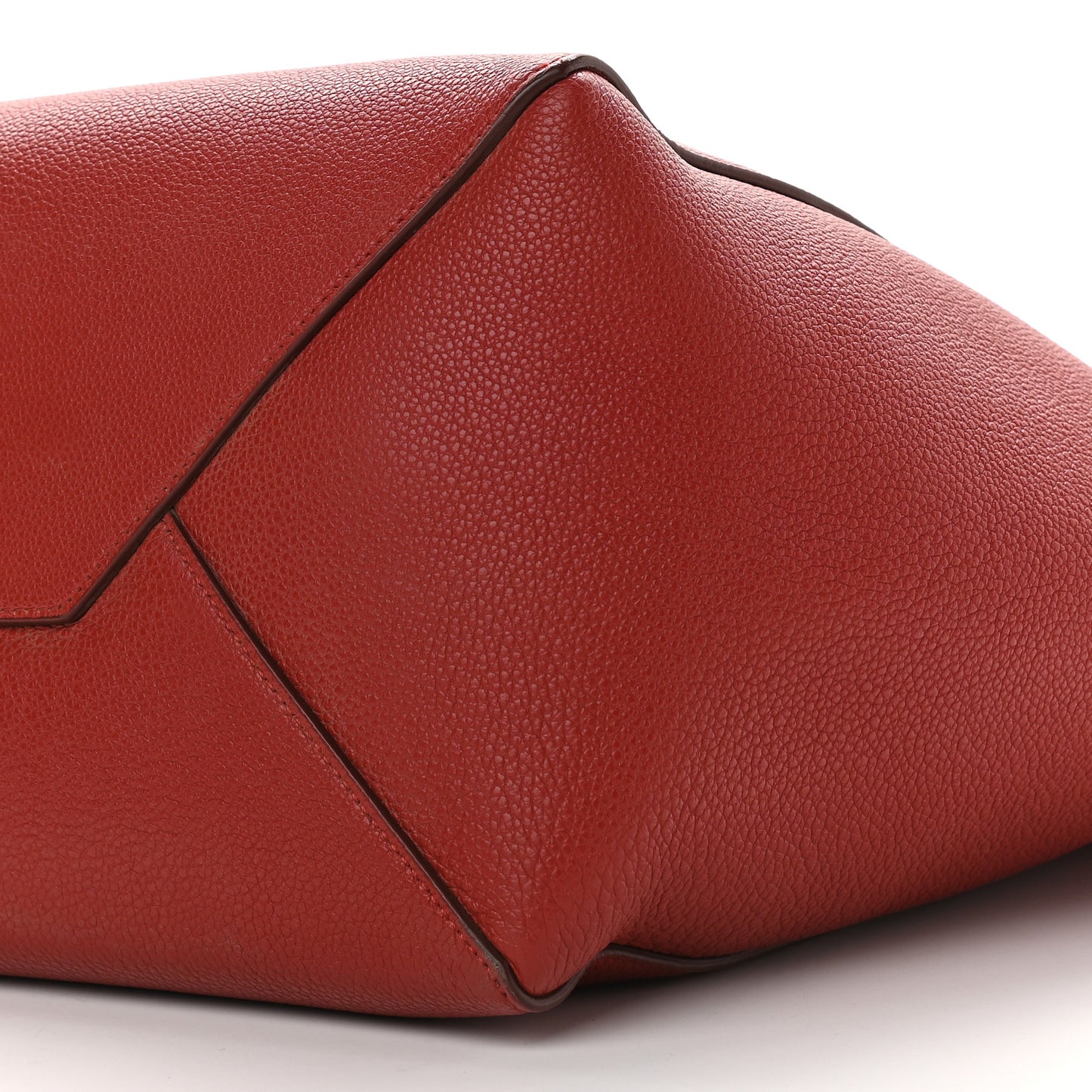 Soft Grained Calfskin Small Belt Cabas Fox Red