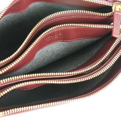 Celine Smooth Lambskin Small Trio Crossbody Bag Burgundy 9 of 9