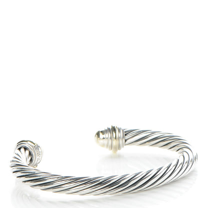 David Yurman Sterling Silver 14K Yellow Gold 7mm Cable Classics Bracelet 3 of 4