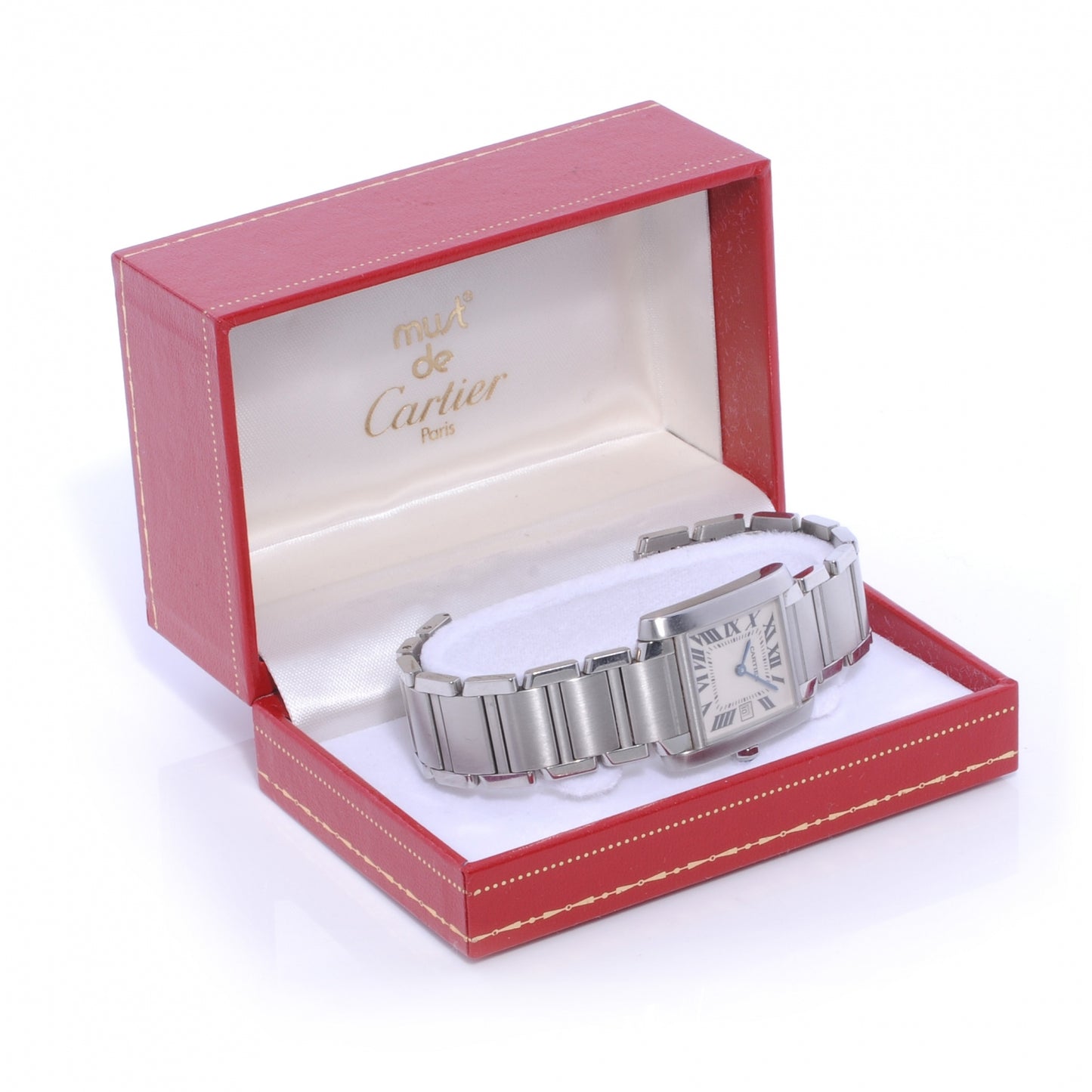 Stainless Steel 25mm Tank Francaise Quartz Watch
