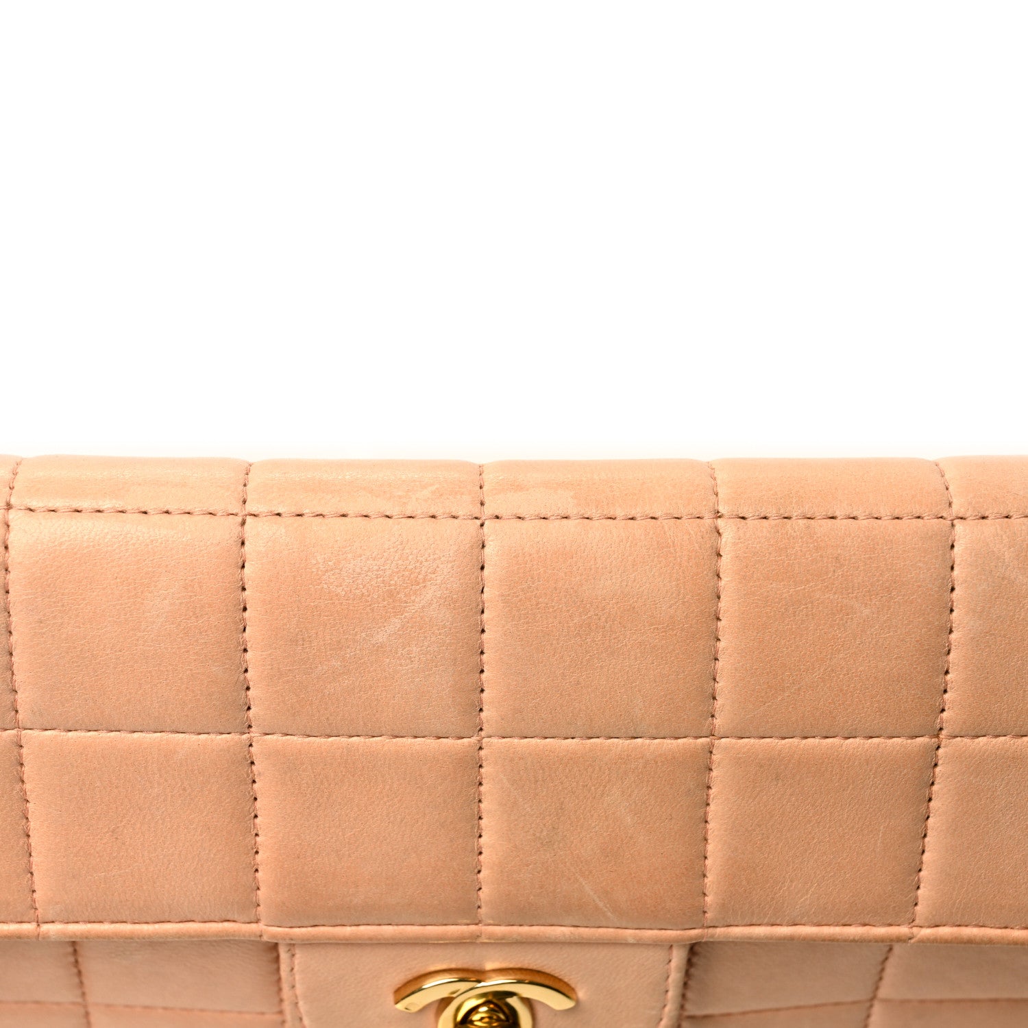 Chanel Lambskin East West Chocolate Bar Flap Beige 13 of 14