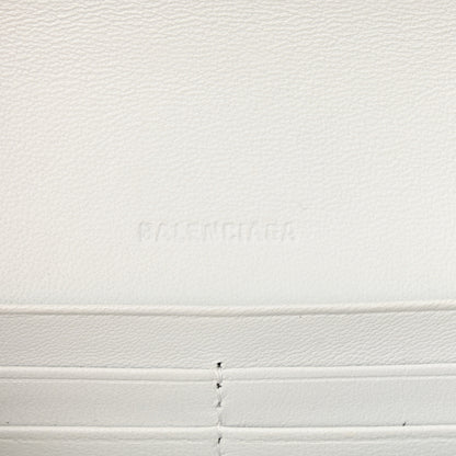Balenciaga Extra Supple Calfskin Crocodile Embossed Gossip Wallet On Chain Optic White 5 of 10