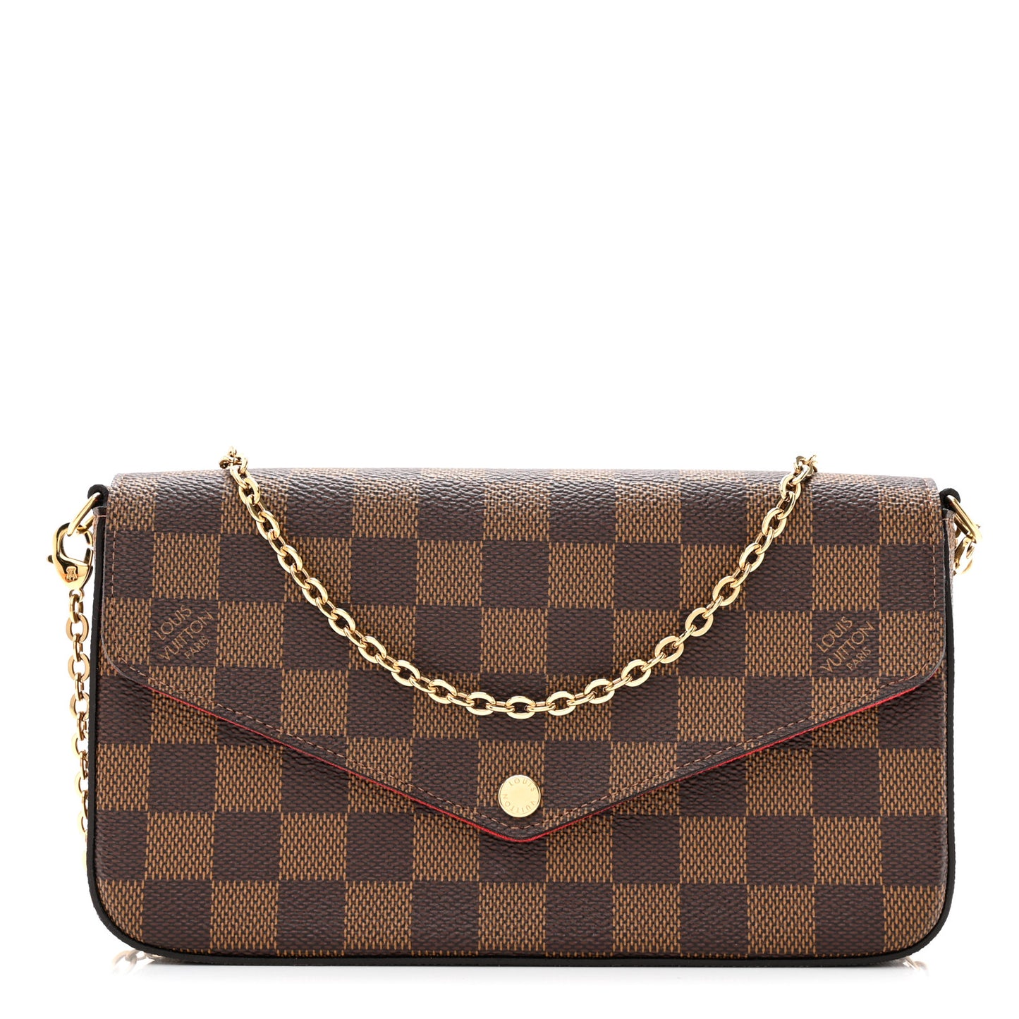 Damier Ebene Pochette Felicie Chain Wallet