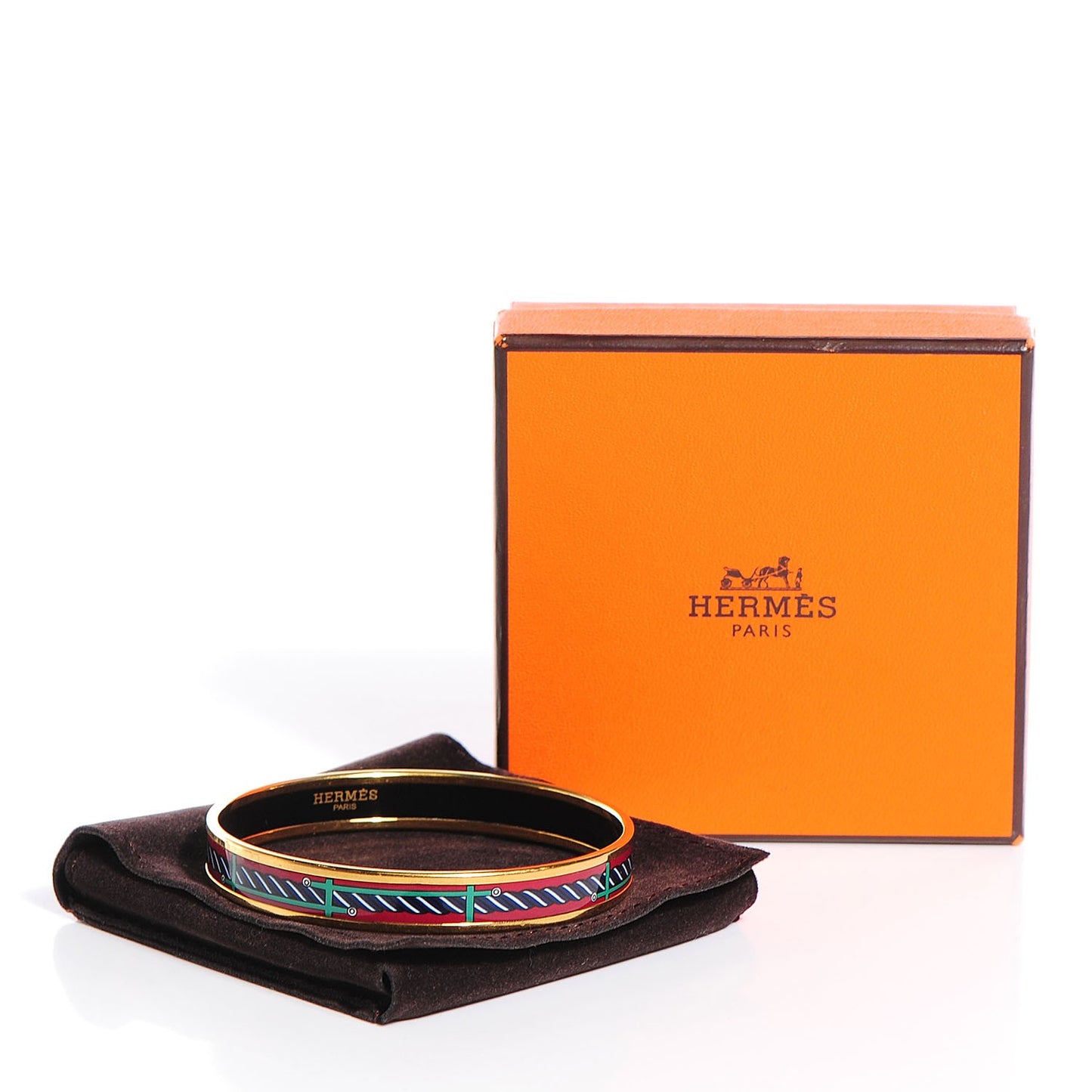 Enamel Printed Narrow Quadrige Bracelet 70