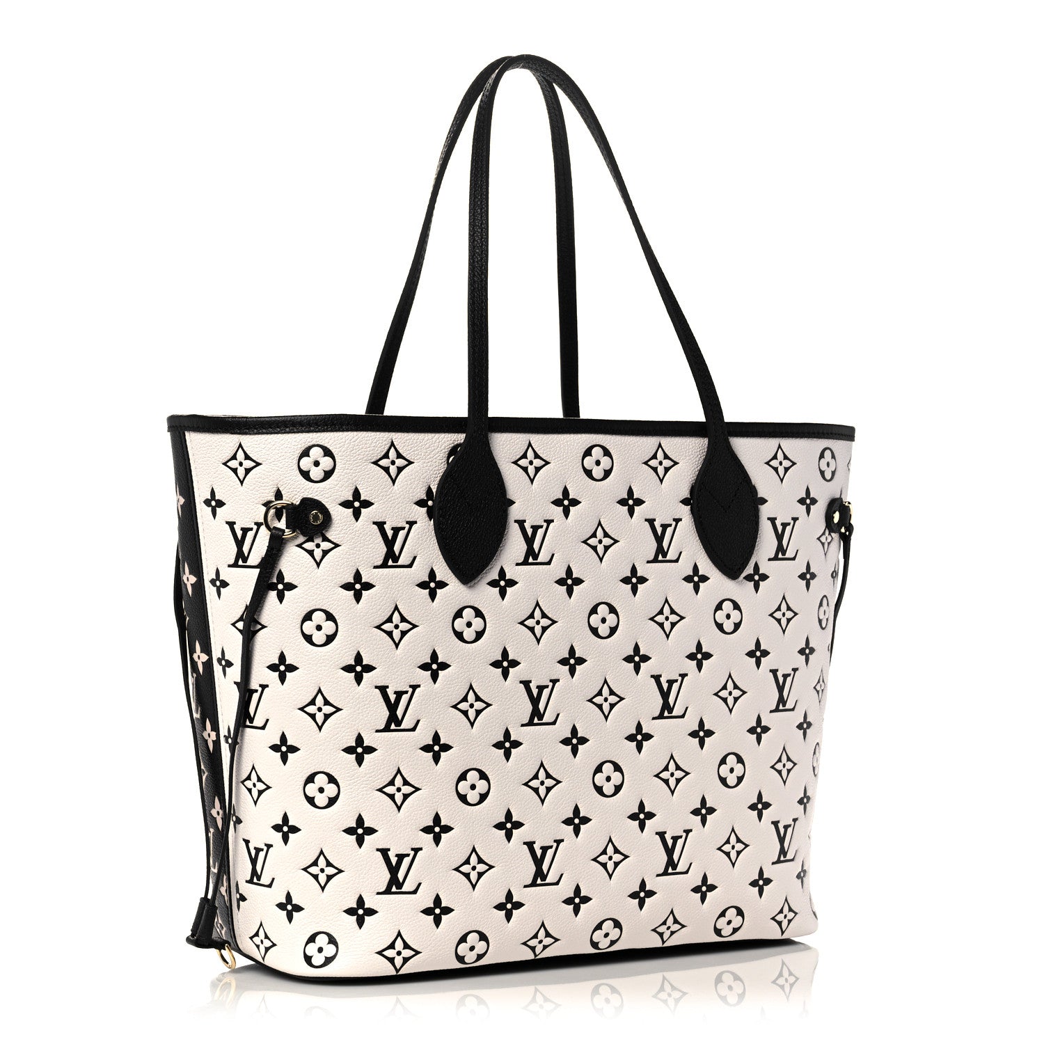 Louis Vuitton Empreinte Spring In The City Neverfull MM Black White Pink 3 of 8