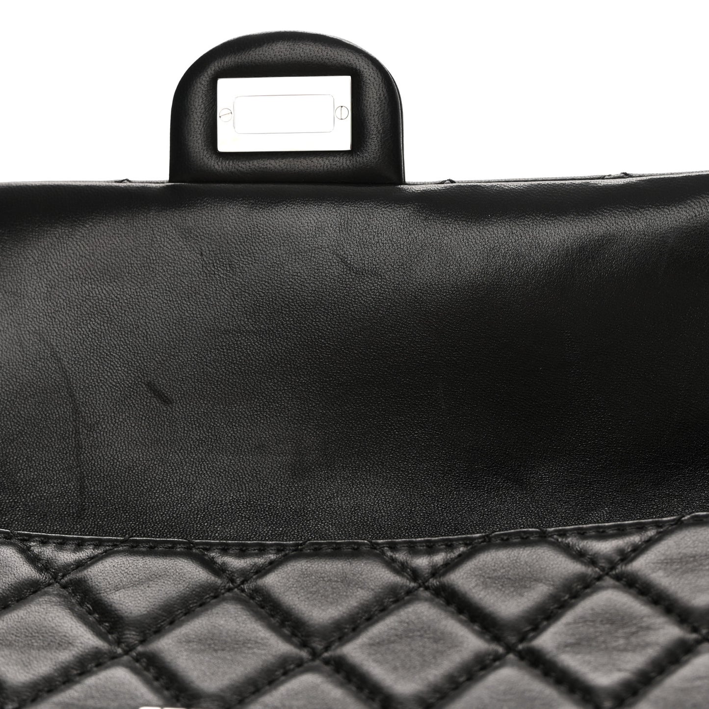 Lambskin Quilted Large Roll 2.55 Reissue Clutch Black