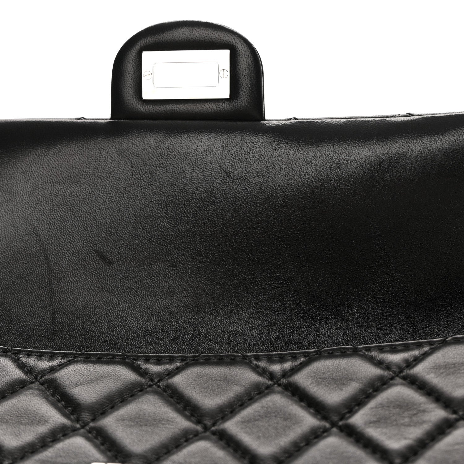Chanel Lambskin Quilted Large Roll 2.55 Reissue Clutch Black 13 of 13