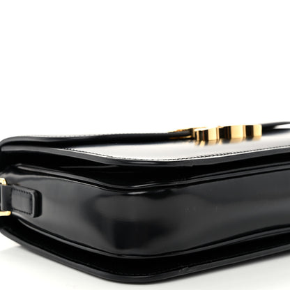 Celine Shiny Calfskin Medium Triomphe Black 9 of 10