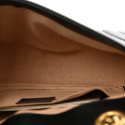 Gucci Calfskin Matelasse Mini GG Marmont Shoulder Bag Black 5 of 12