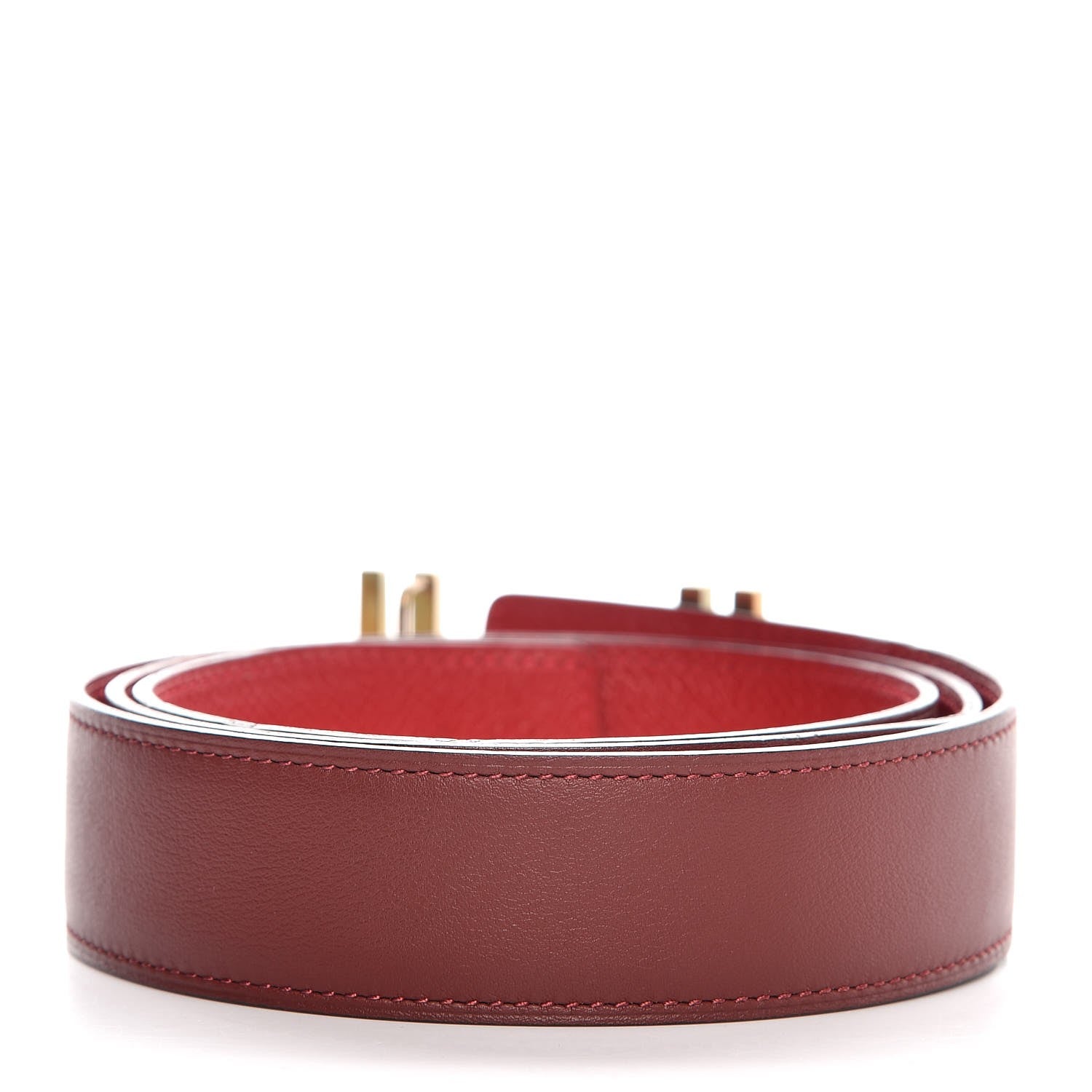 Hermes Swift Epsom 32mm Au Carre H Belt 90 Rouge H Rouge Casaque 3 of 7