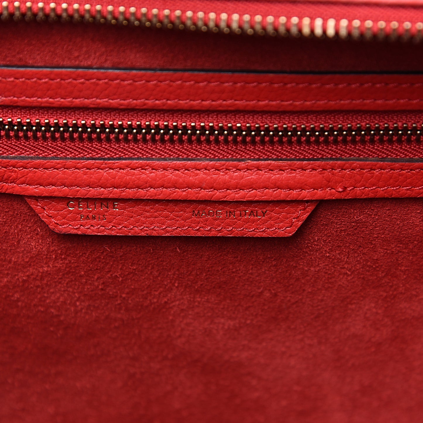 Drummed Calfskin Mini Luggage Coquelicot