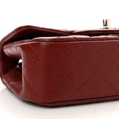 Chanel Caviar Quilted Extra Mini Flap Burgundy 9 of 12