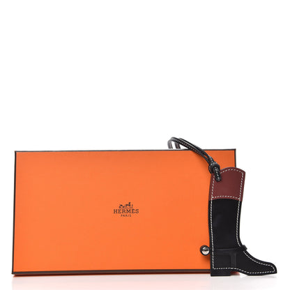 Hermes Butler Swift Paddock Botte Boot Bag Charm Black Rouge H 4 of 4