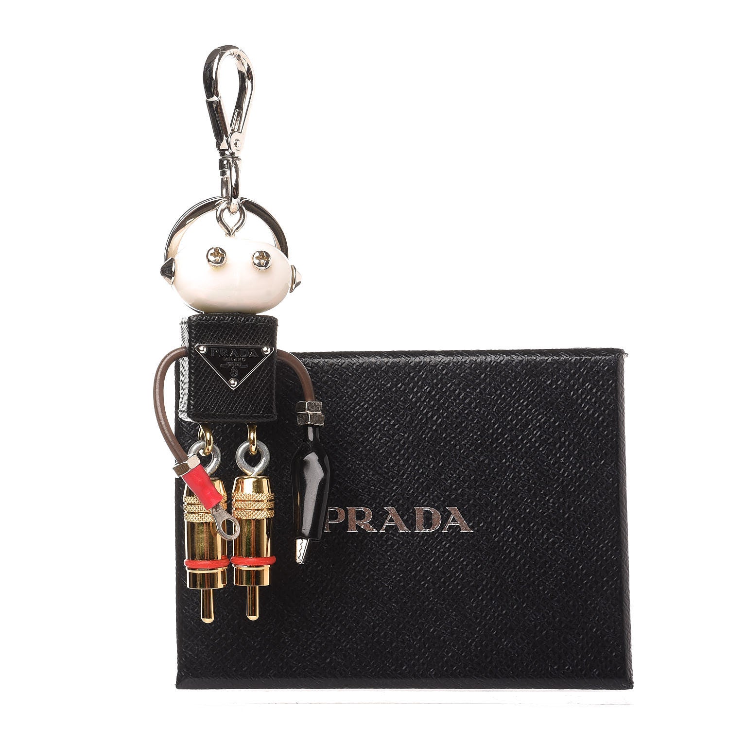 Prada Saffiano Edward Robot Trick Keychain 6 of 6