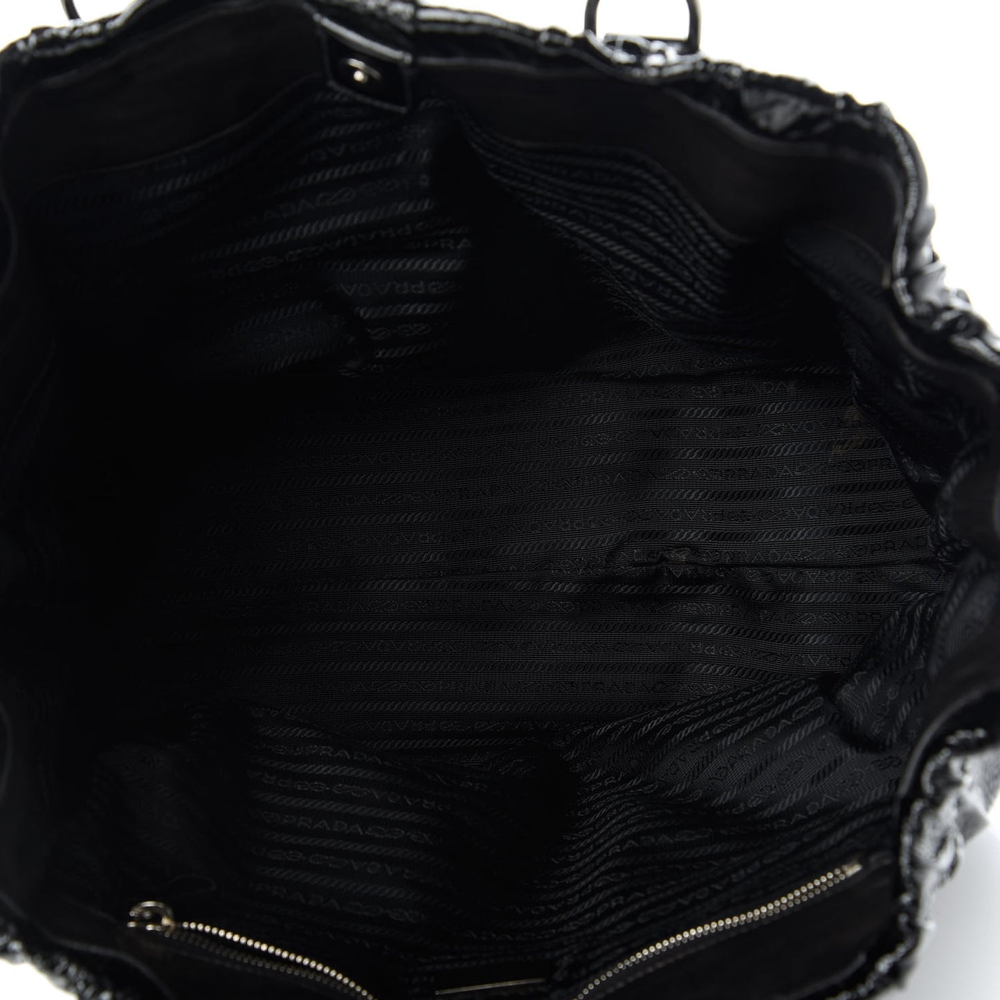 Vernice Gaufre Tote Black