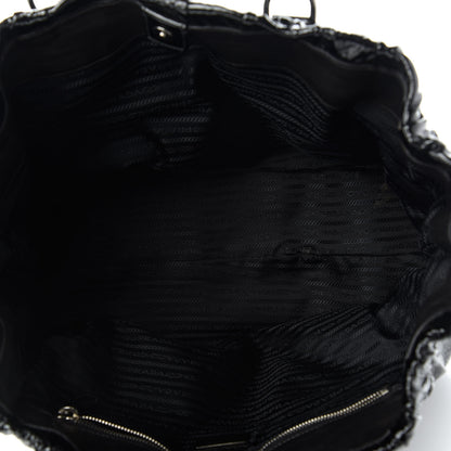 Prada Vernice Gaufre Tote Black 5 of 10