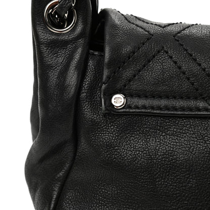 Chanel Calfskin Diamond Stitch Accordion Flap Black 9 of 9