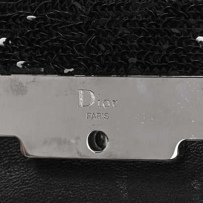 Christian Dior Sequin Clutch Black White 6 of 8
