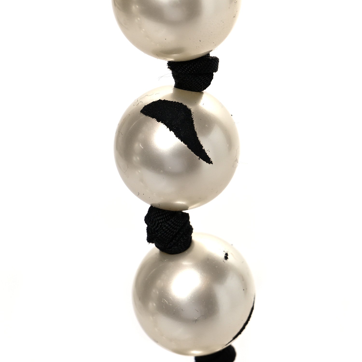 Chanel Pearl Grosgrain CC Long Necklace Gold 7 of 8